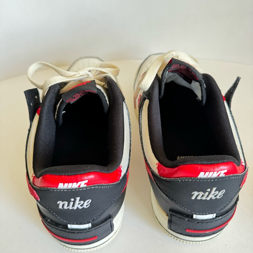 Nike AF 1 Air Force Ones Shadow W Sz 10, Summit White/University Red DR7883-102 - Picture 7 of 13